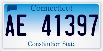 CT license plate AE41397