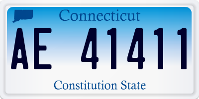 CT license plate AE41411
