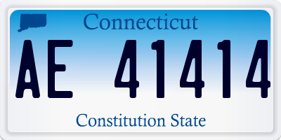 CT license plate AE41414