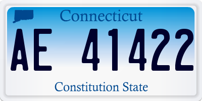 CT license plate AE41422