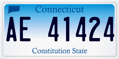CT license plate AE41424