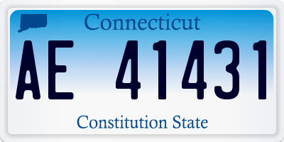 CT license plate AE41431