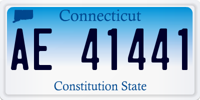 CT license plate AE41441