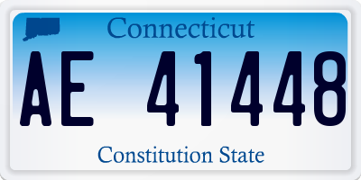 CT license plate AE41448