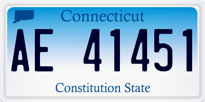 CT license plate AE41451