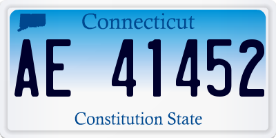 CT license plate AE41452