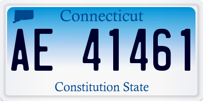 CT license plate AE41461