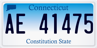 CT license plate AE41475