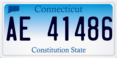 CT license plate AE41486