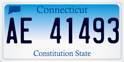 CT license plate AE41493