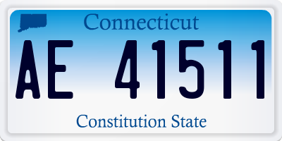 CT license plate AE41511