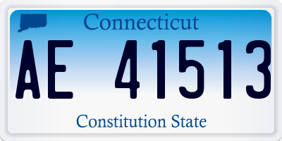 CT license plate AE41513