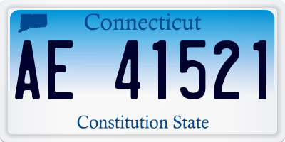 CT license plate AE41521
