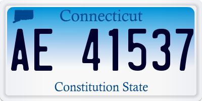 CT license plate AE41537