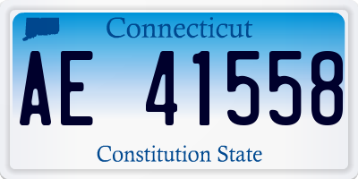 CT license plate AE41558