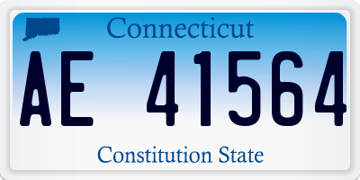 CT license plate AE41564