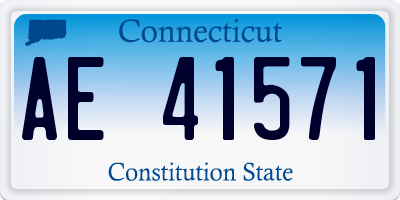 CT license plate AE41571