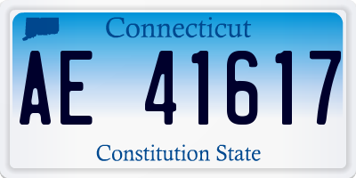 CT license plate AE41617
