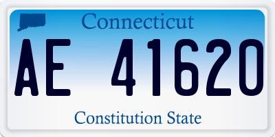 CT license plate AE41620