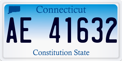 CT license plate AE41632