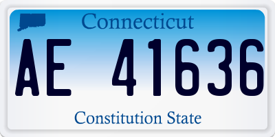 CT license plate AE41636