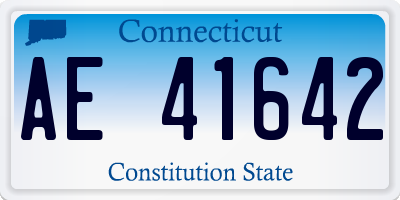 CT license plate AE41642