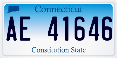 CT license plate AE41646