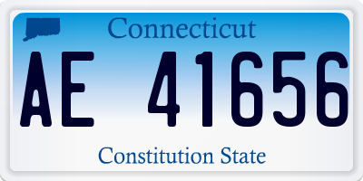 CT license plate AE41656