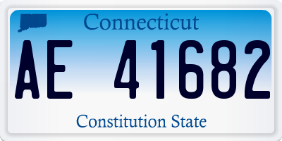 CT license plate AE41682