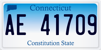 CT license plate AE41709