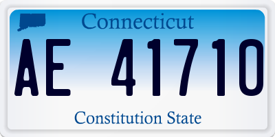 CT license plate AE41710