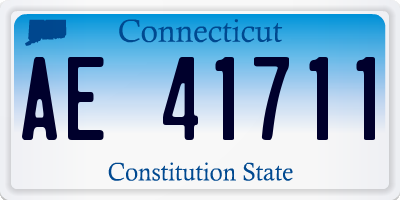CT license plate AE41711