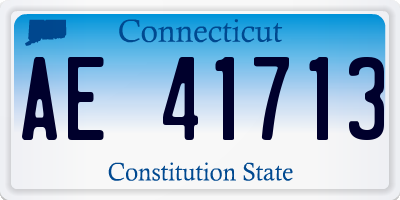 CT license plate AE41713
