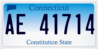 CT license plate AE41714