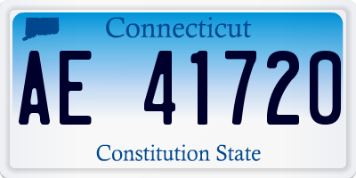 CT license plate AE41720