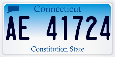 CT license plate AE41724