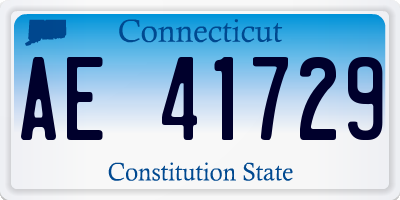 CT license plate AE41729
