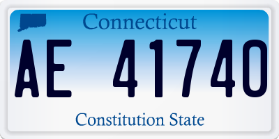 CT license plate AE41740