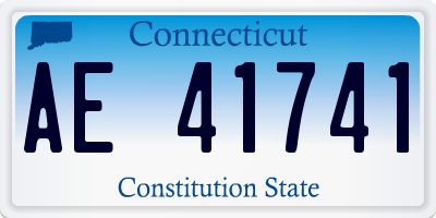 CT license plate AE41741