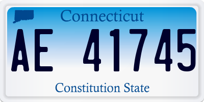 CT license plate AE41745