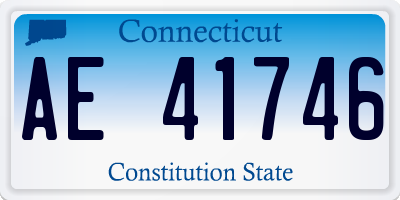 CT license plate AE41746