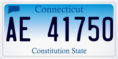 CT license plate AE41750