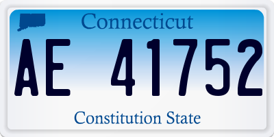 CT license plate AE41752