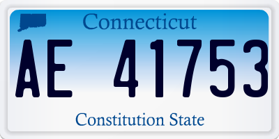 CT license plate AE41753