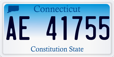 CT license plate AE41755