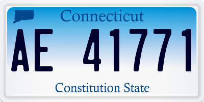 CT license plate AE41771