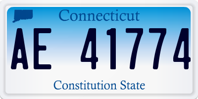 CT license plate AE41774