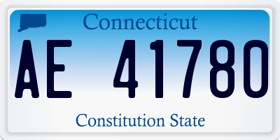 CT license plate AE41780