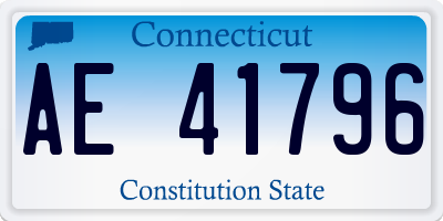 CT license plate AE41796
