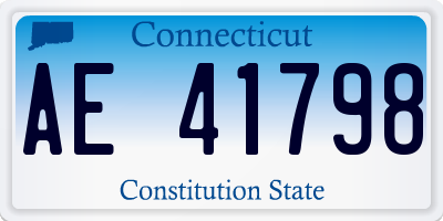 CT license plate AE41798